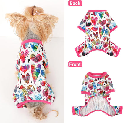 Dog Pajamas Small Sized Dogs Stretchable Summer Dog Clothes Pjs 4 Legs Girl Boy Cute Soft Puppy