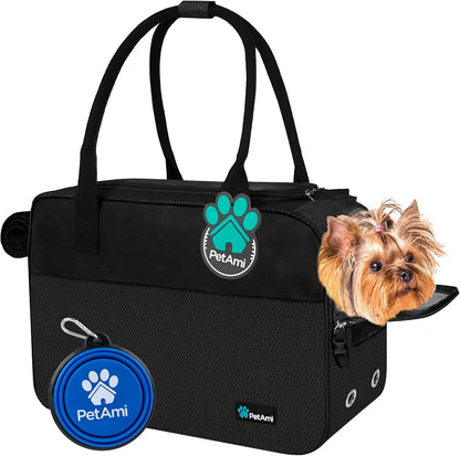 PetAmi Dog Purse Carrier for Small Dogs, Airline Approved Soft Sided Pet Carrier with Pockets