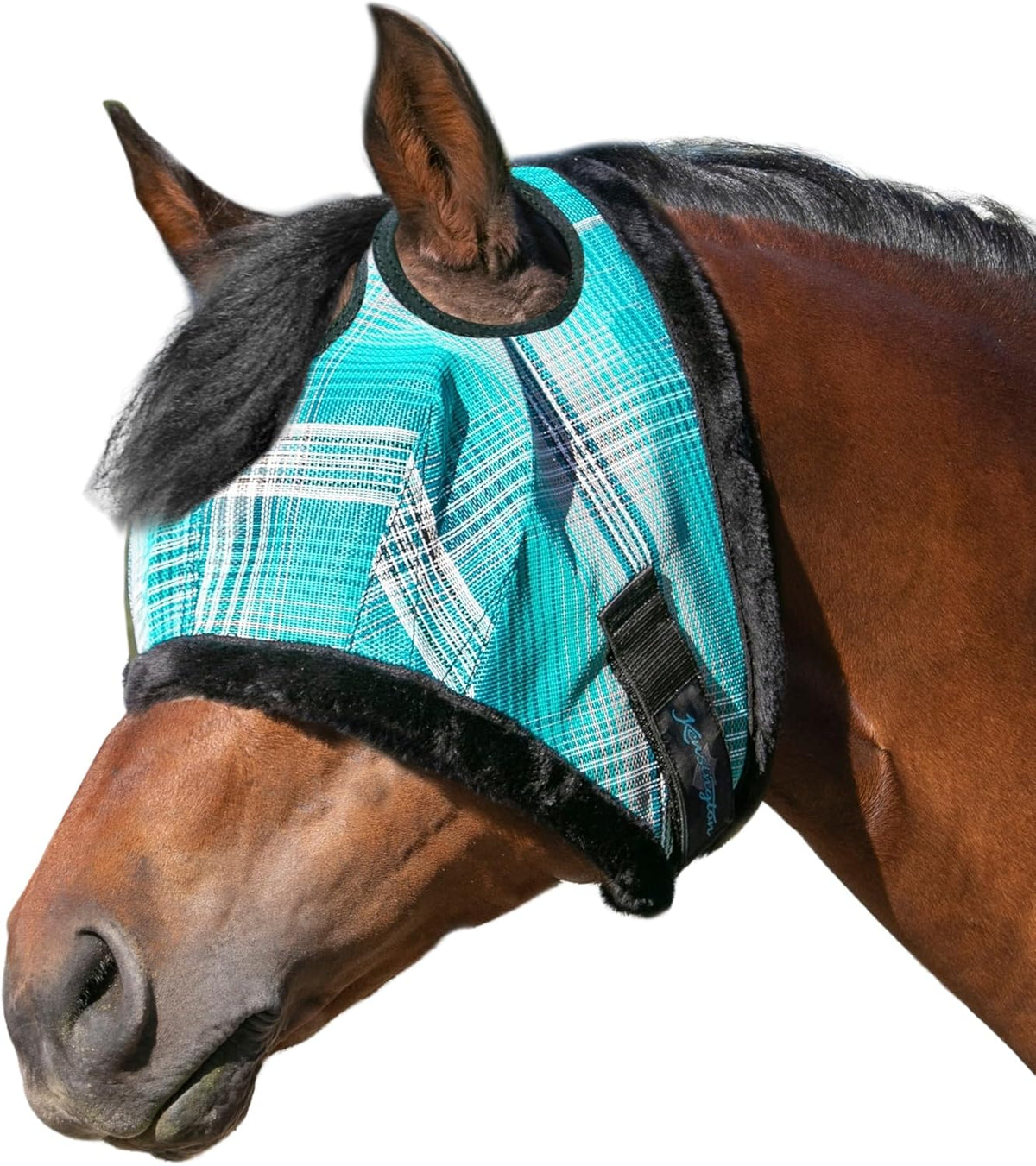 Kensington UV Fly Mask with Fleece Trim - Protective Mask with Dual Ear Opening & Forelock Freedom