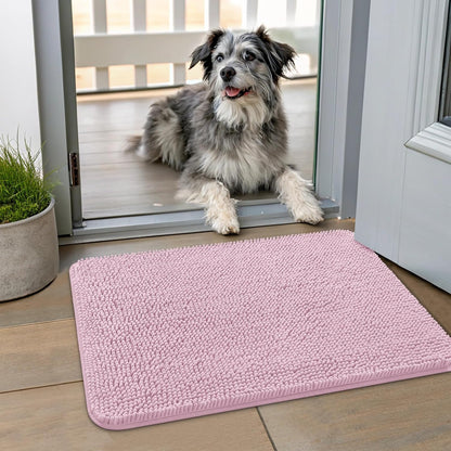 Smiry Dog Door Mat for Muddy Paws 24x16, Absorbs Moisture and Dirt Doormat, Non-Slip Washable Quick