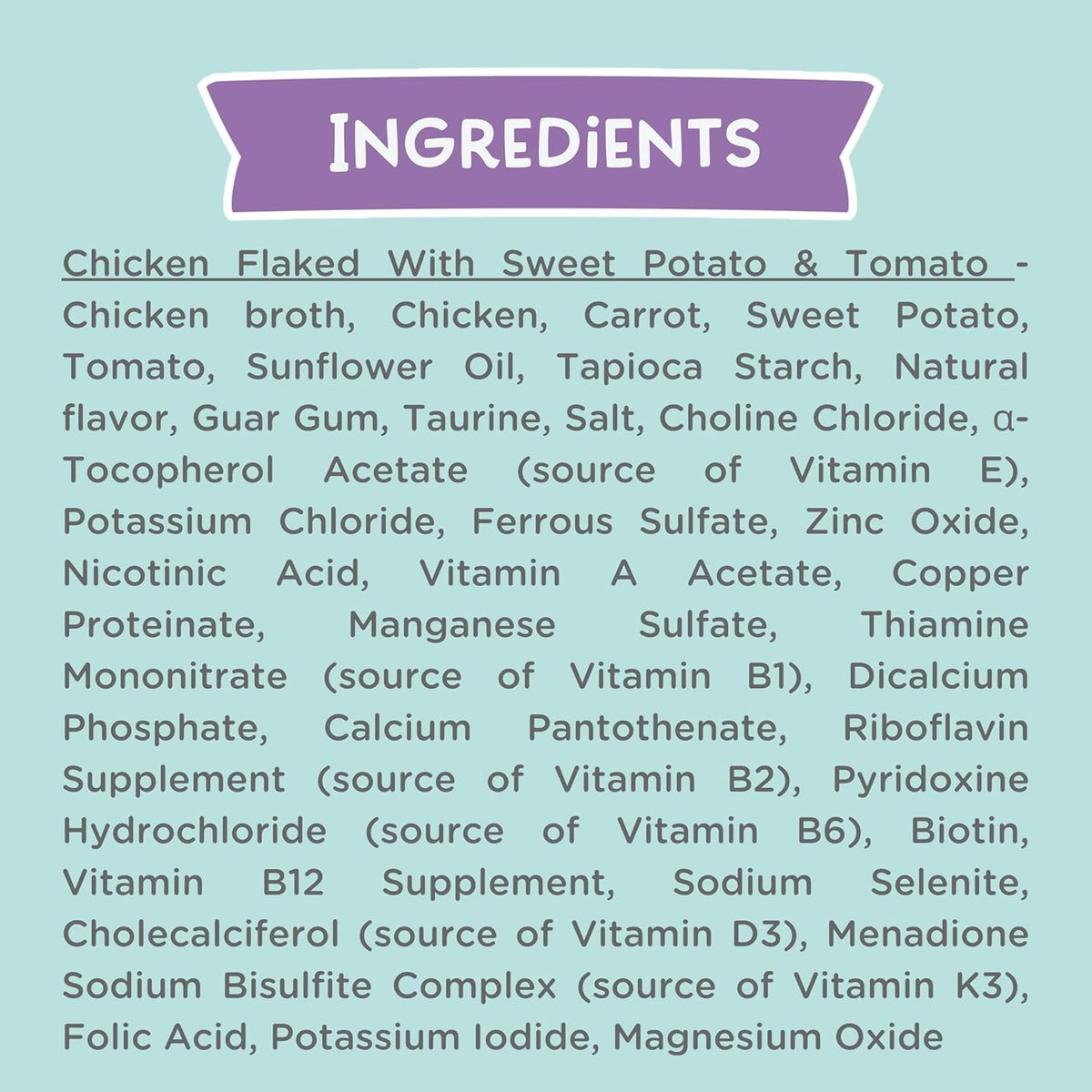 LOVE, NALA - Natural Adult Cat Wet Food - FLAKED Chicken, Sweet Potato, Tomato in Broth - Grain