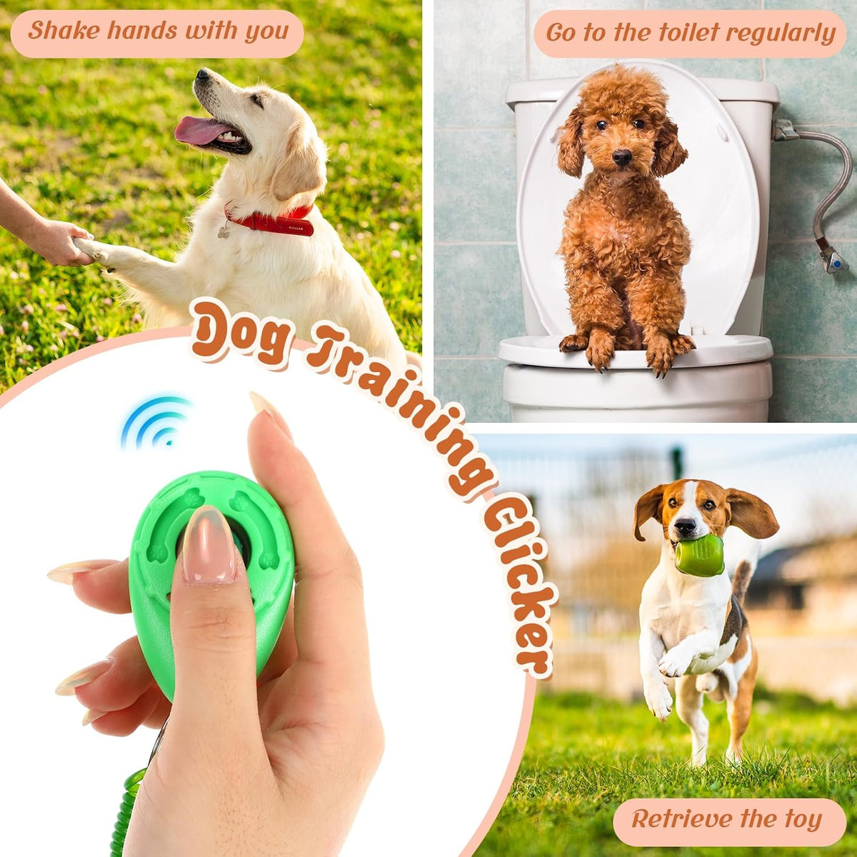 Hiboom 30 Pcs Dog Training Clicker Bulk Colorful Pet Training Clicker Cat Animal Trainer Clicker