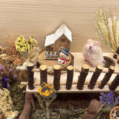 Natural Ear of Grain Flower&Herb Bedding Mate Habitat Decor, Adding Fun Hamster Accessories for