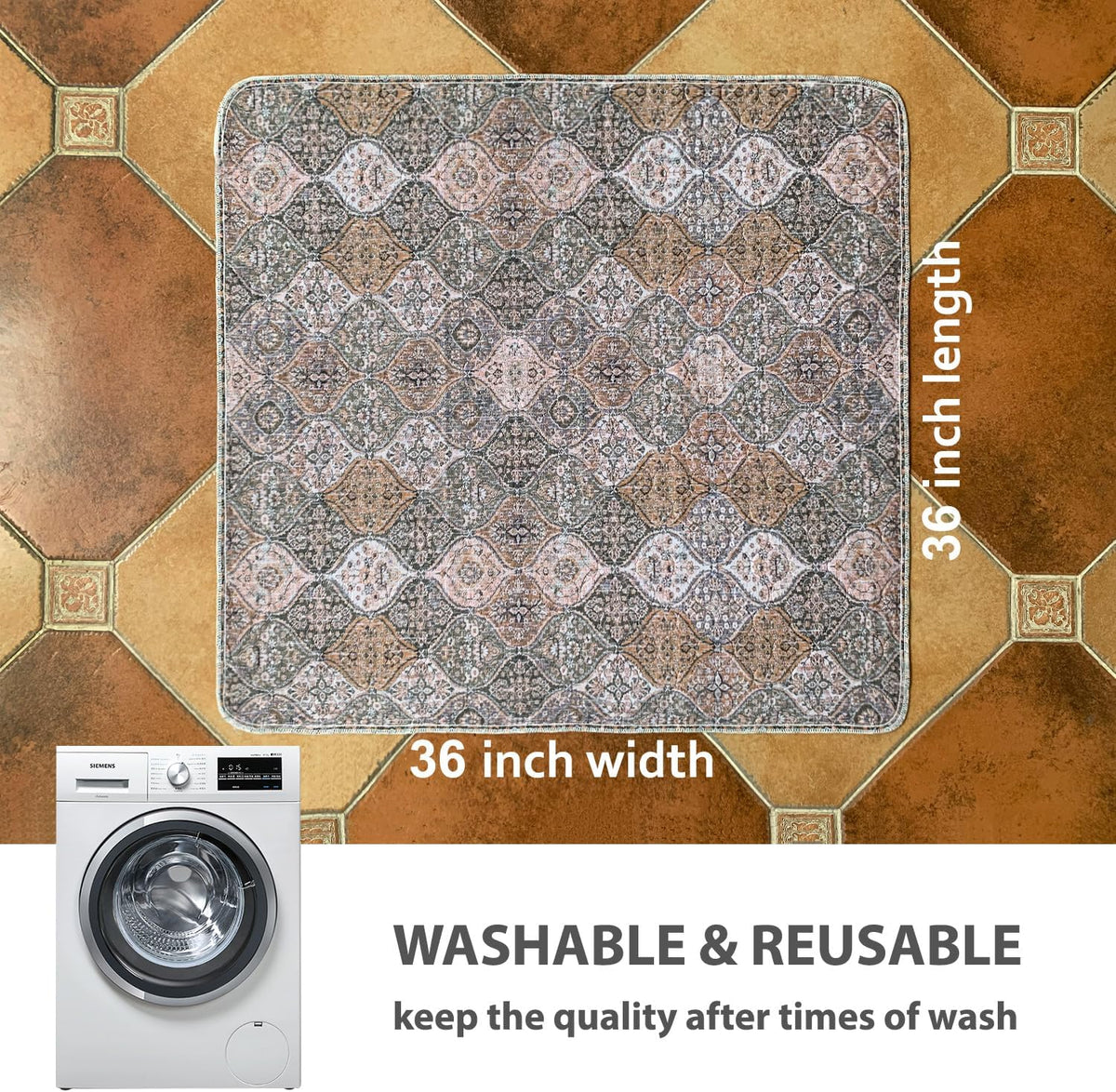 nunubaby Washable Pee Pads for Dogs, Stylish, Non-Slip and Leak-Proof Pee Pads. Reusable Potty Pads