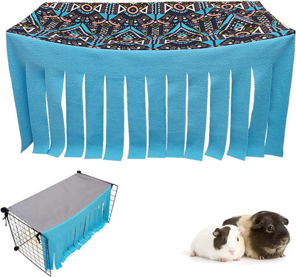 RIOUSSI Guinea Pig Hideout Hideaway Corner Fleece Toys Cage Accessories with Reversible Sides