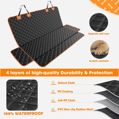 MIXJOY Dog Seat Cover for Back Seat Waterproof Dog Seat Covers for Cars, Car Seat Protector for