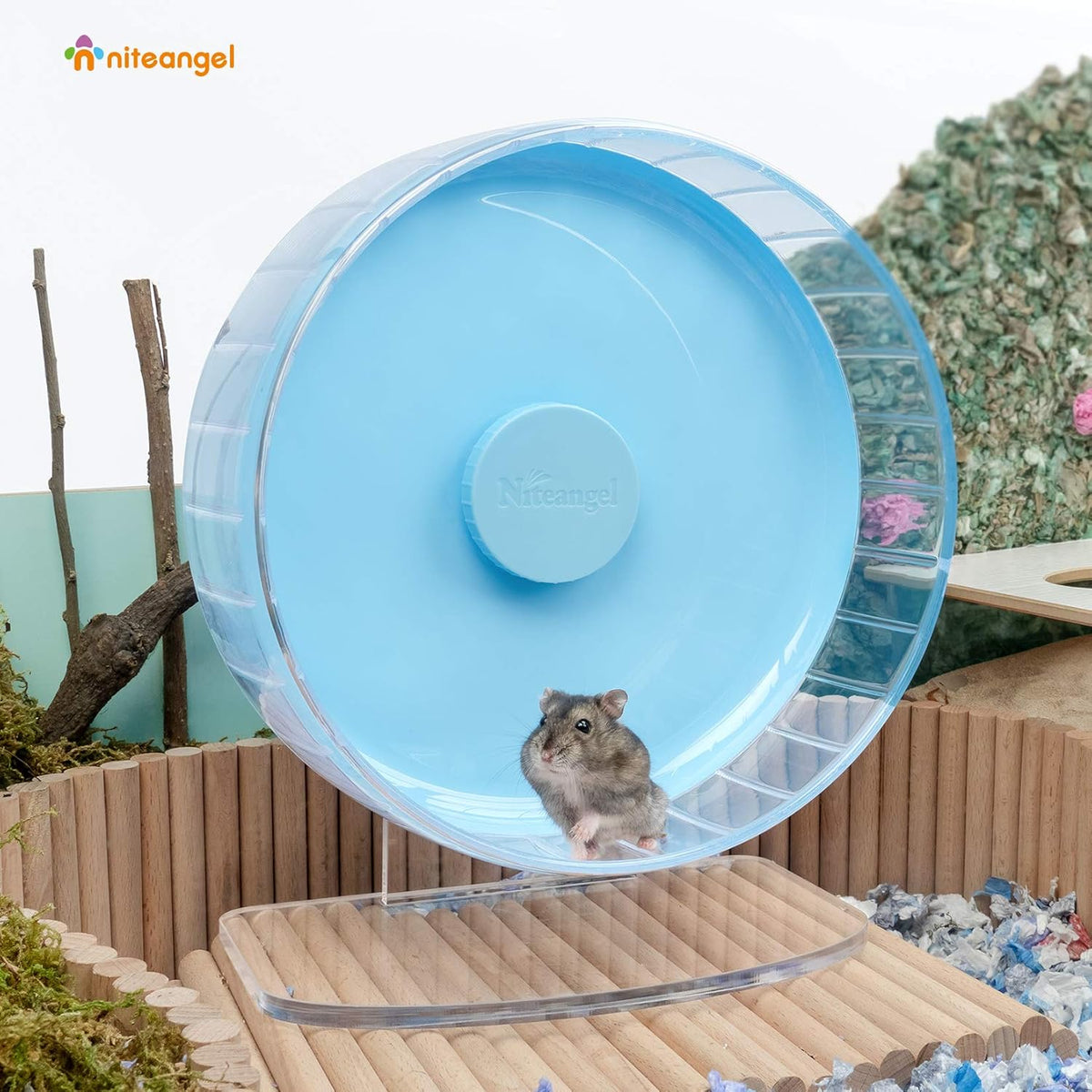 Niteangel Super-Silent Hamster Exercise Wheels: - Quiet Spinner Hamster Running Wheels with