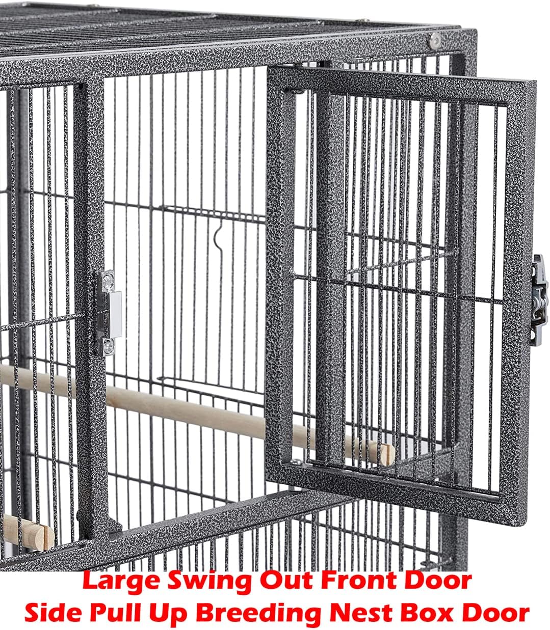 Combo Breeding Stacker Center Divided Breeder Bird Flight Double Rolling Cage with Side Breeding