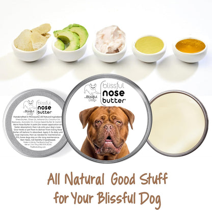 The Blissful Dog Dogue De Bordeaux Nose Butter, Versatile Dog Nose Balm for Dry Nose, Handcrafted