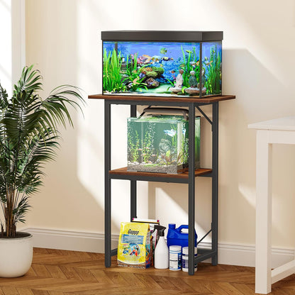 Snughome 10-20 Gallon Fish Tank Stand, Aquarium Stand 2-Tier Storage Shelves, Heavy Duty Terrarium