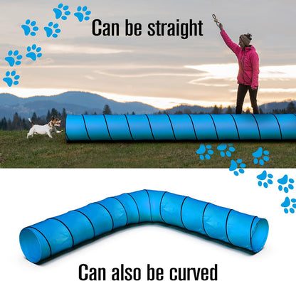 Houseables Dog Tunnel, Dog Agility Tunnel, Agility Equipment, Puppy Obstacle Course, Pet