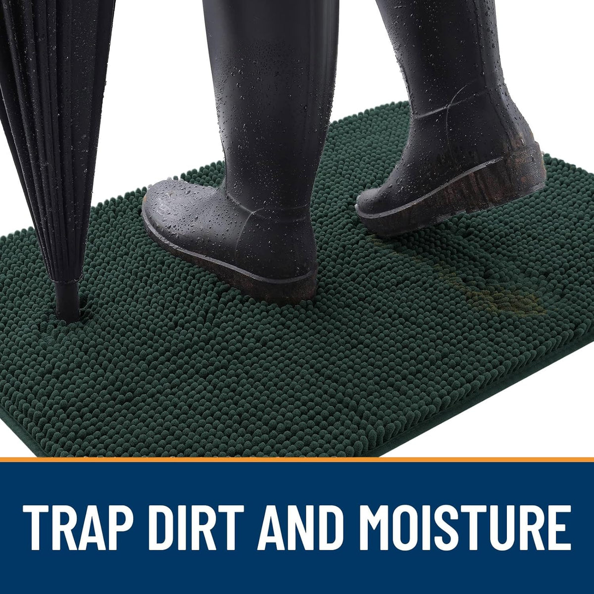 OLANLY Dog Door Mat for Muddy Paws 47x24, Absorbs Moisture and Dirt, Absorbent Non-Slip Washable