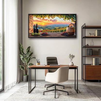Large Sunrise Landscape Wall Art for Living Room, Sunset Scenery Canvas Oversized Wall Decor for
