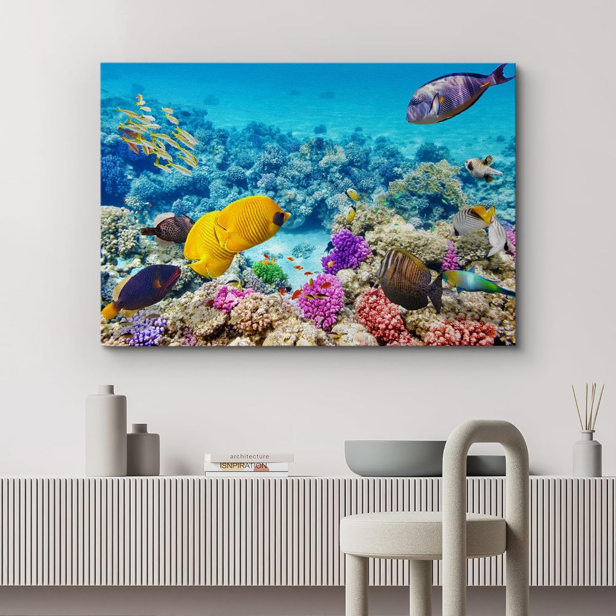 wall26 Canvas Print Wall Art Tropical Underwater Ocean Sea Fish Reef Nature Animals Photography