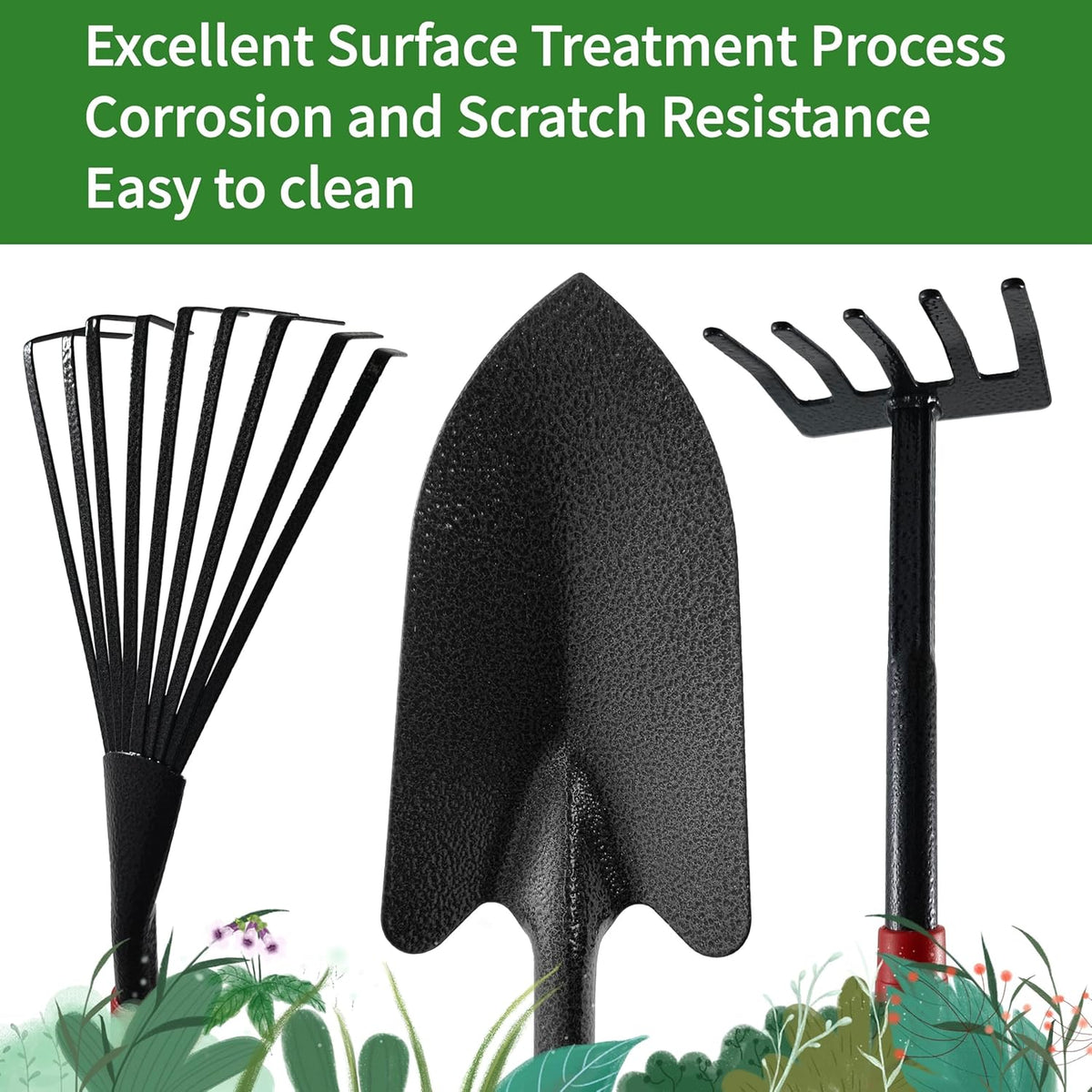 Set of 6 Gardening Tool Set, Rust-Resistant Handy Tools for Gardening, Ideal Gardening Gift Set