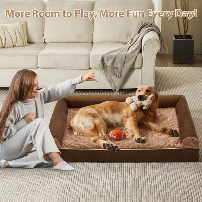 BFPETHOME Dog Beds for Large Dogs, Orthopedic Dog Bed for Medium Large Dogs,Big Waterproof Couch