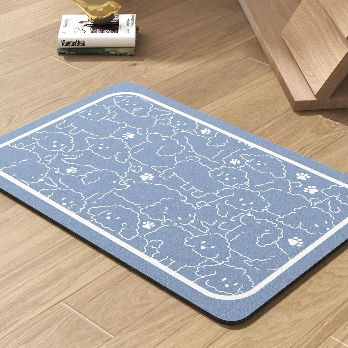 Pet Feeding Mat-Absorbent Dog Mat for Food and Water Bowl-No Stains Quick Dry Water Dispenser