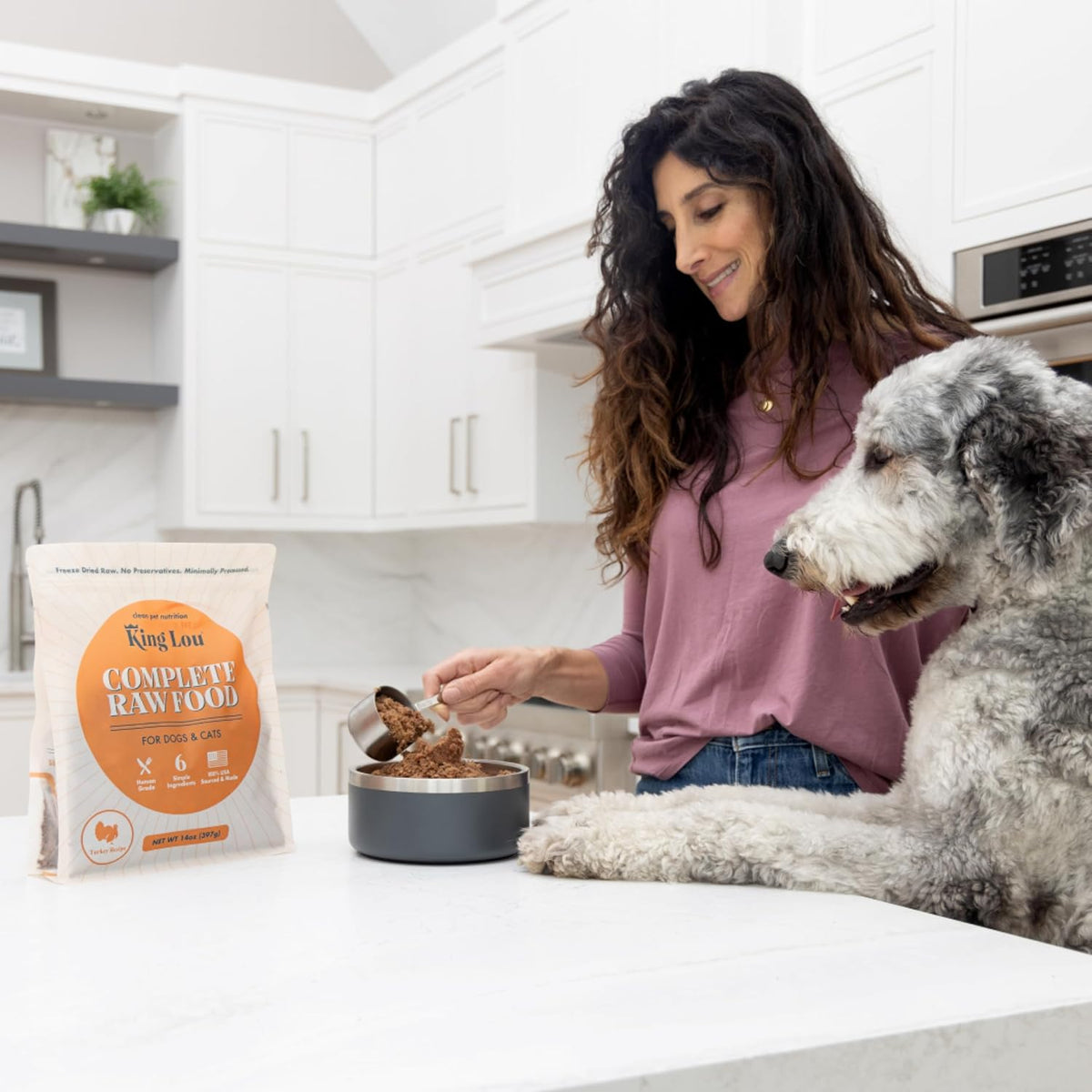 King Lou Pets - Human Grade Raw Food for Dogs and Cats - Complete Meal for Pets - Freeze Dried