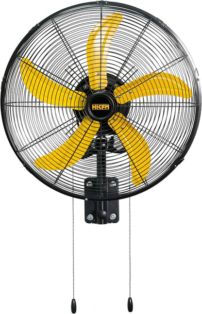 HiCFM 20" Oscillating Wall Mount Fan, 5000 CFM High Velocity Industrial Wall Mounted Heavy Duty