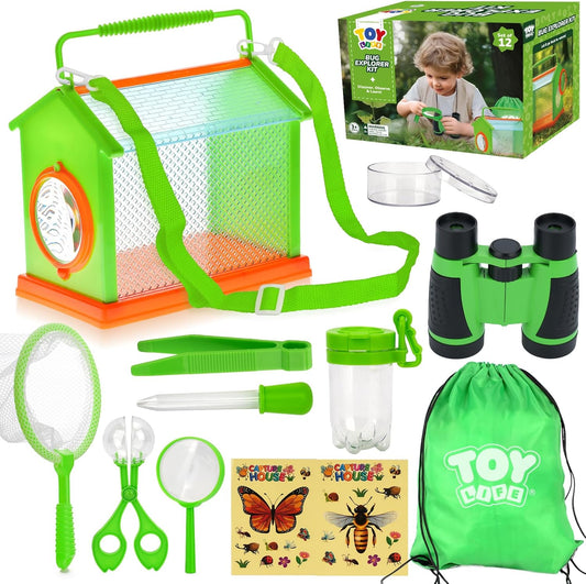 TOY Life Bug Catcher for Kids, Bug Catching Kit Kids Explorer Kit with Bug Net, Catching Tool