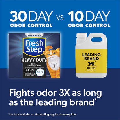 Fresh Step Clumping Cat Litter, Heavy Duty Advanced, Long Lasting 30-Day Odor Control with Odor
