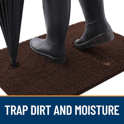 OLANLY Dog Door Mat for Muddy Paws 30x17, Absorbs Moisture and Dirt, Absorbent Non-Slip Washable