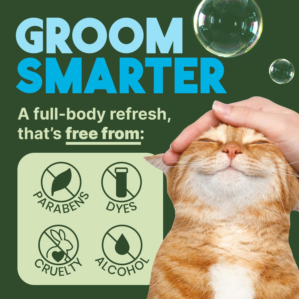 TropiClean No Rinse Waterless Cat Shampoo | Dandruff Treatment | Moisturizing Dry Shampoo for Dry