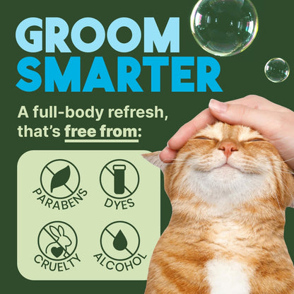 TropiClean No Rinse Waterless Cat Shampoo | Dandruff Treatment | Moisturizing Dry Shampoo for Dry