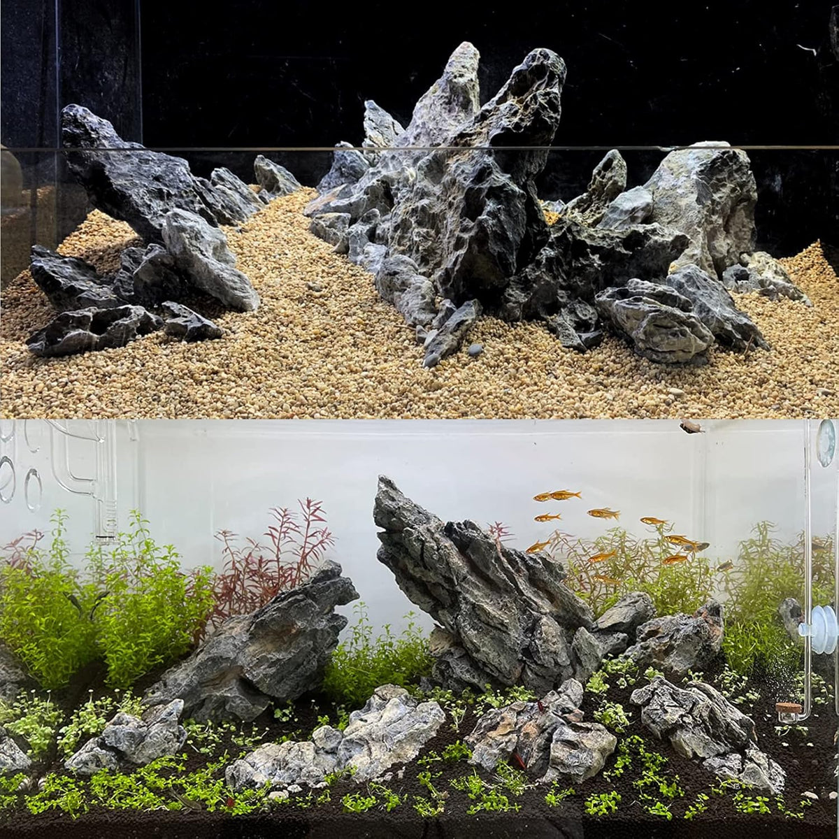 KINGRUI Natural Seiryu Rock Stone 11LB Dragon Stone for Aquarium Landscaping Models Fish Tank