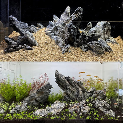 KINGRUI Natural Aquarium Rocks Seiryu Rock Stone 20lb Dragon Stone for Aquarium Landscaping Models