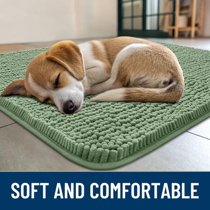 Smiry Dog Door Mat for Muddy Paws 36x24, Absorbs Moisture and Dirt Doormat, Non-Slip Washable Quick