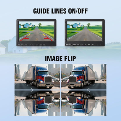 7-inch AHD1080P Wired RV Backup Camera System, IP69k Waterproof IR Night Vision Reversing Camera