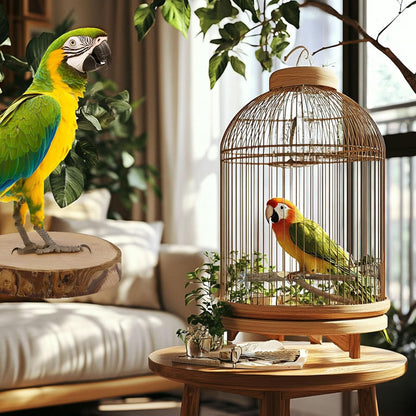 Natural Wood Bird Perches for Cage, Parrot Perch Stand & Platform, Bird Cage Accessories for
