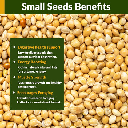 Wildlife Organic White Millet for Bird Feeding and Wildlife Bird attracting, Non-GMO and USA Grown