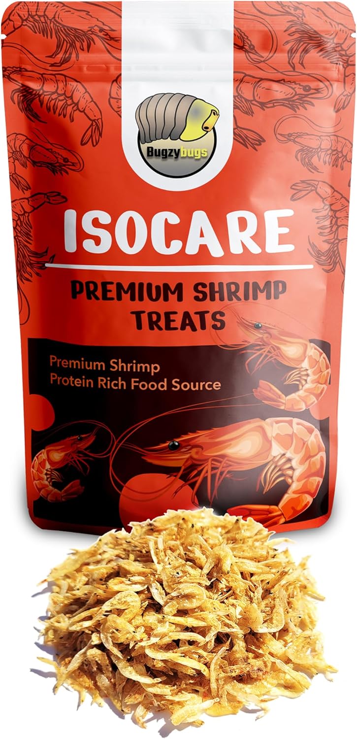 Isoblend Premium Isopod Food Bundle Vegetable Dry Blend and Shrimp Treat Protein Rich Food Source
