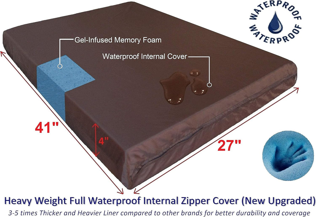 Dogbed4less Large Orthopedic Memory Foam Dog Bed for Medium to Large Dogs with Durable Waterproof