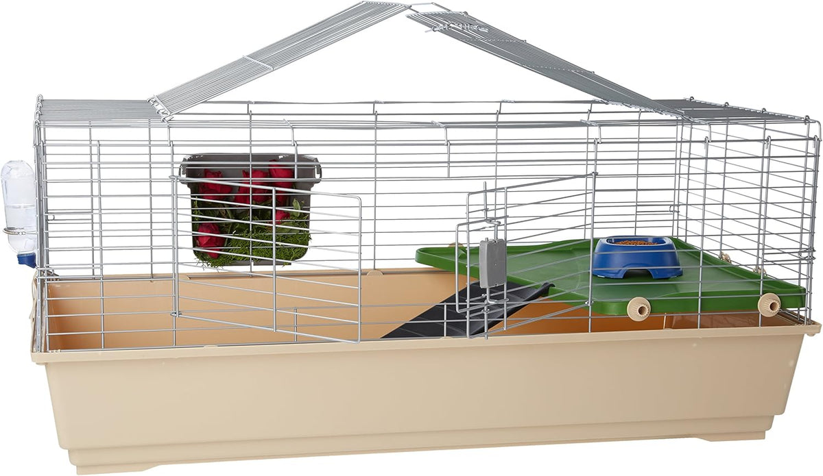 Amazon Basics Top Access Small Animal, Rabbit & Guinea Pig Cage, Ferret Cage Habitat With