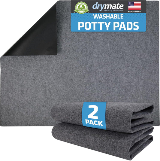 Drymate 2-Pack Washable Pee Pads for Dogs (29x36), Waterproof, Absorbent, Slip-Resistant, Reusable