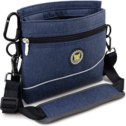 Viklluyr Dog Treat Pouch Bag with Magnetic Closure, Dog Food Carrier with Removable Inner Pocket