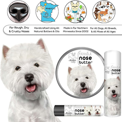 The Blissful Dog West Highland Terrier Unscented Nose Butter, 16oz