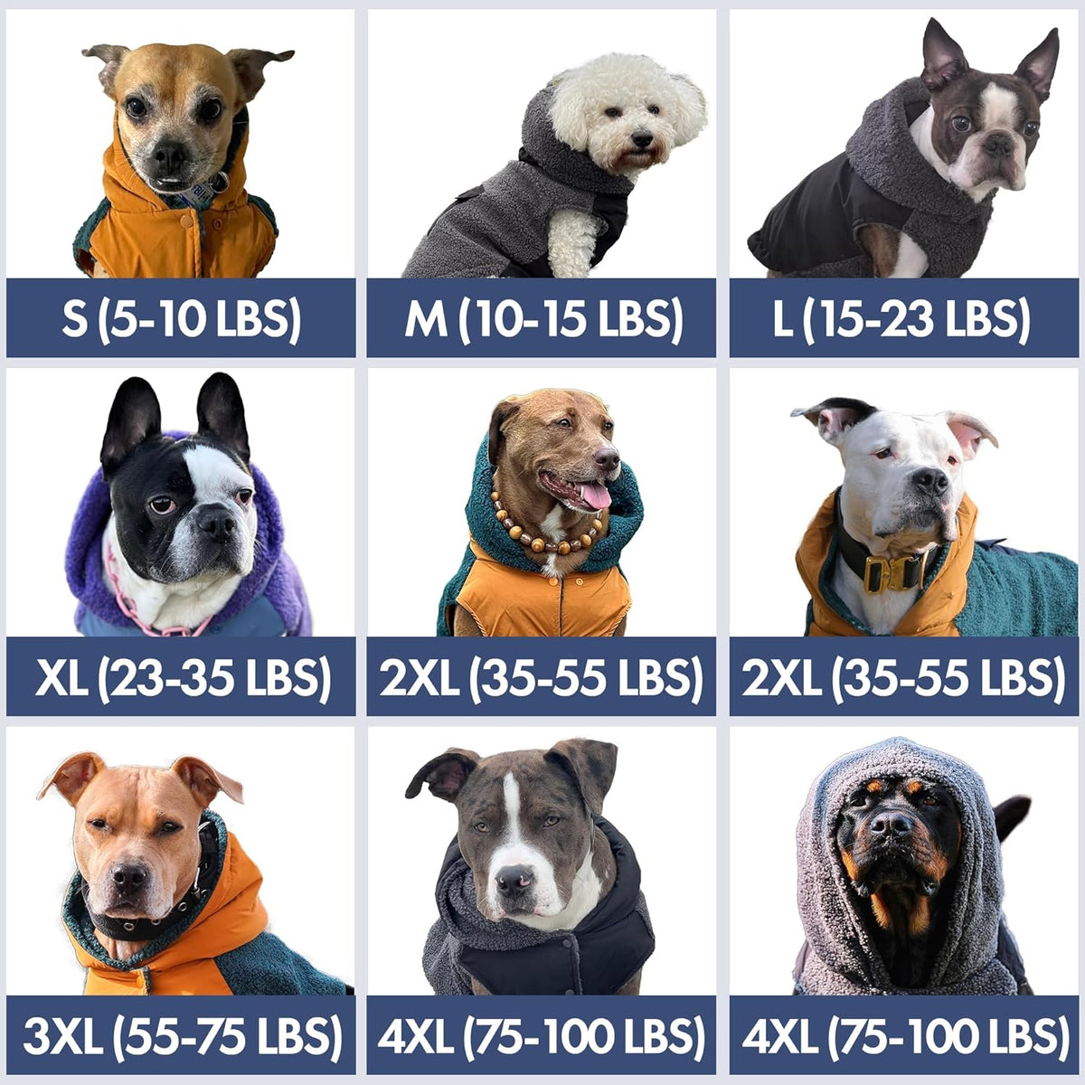 Spark Paws Reversible Dog Sweater, Sherpa Jacket Vest with Warm Fleece Lining, Warm Coat for