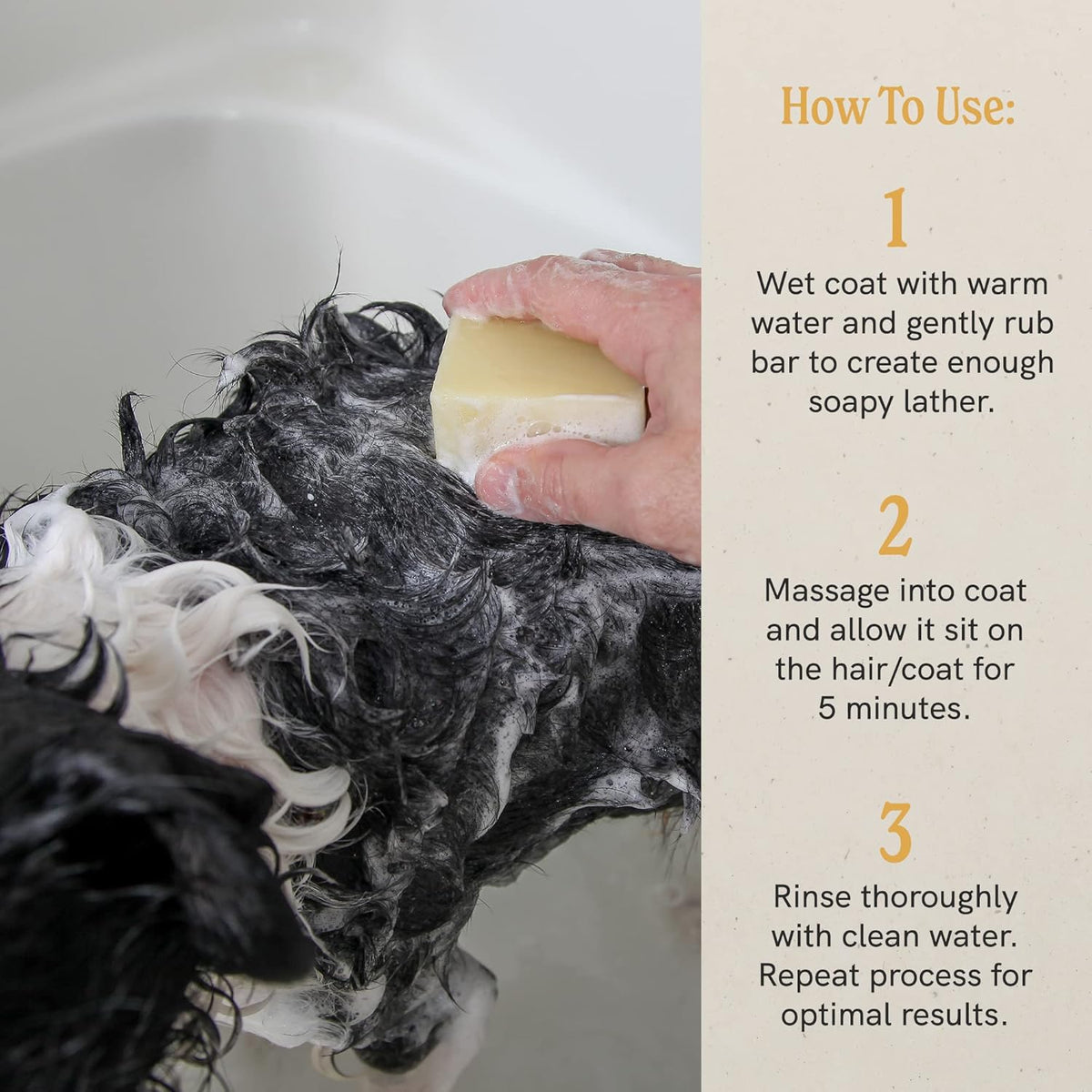 JR Liggett’s Natural Dog Shampoo Bar for Sensitive Skin - 100% Detergent Free, Non-GMO &