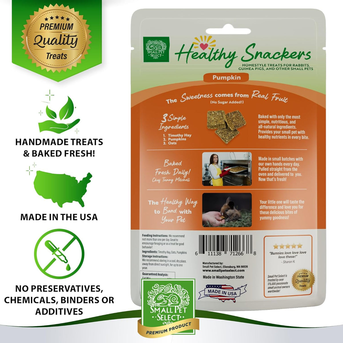 Small Pet Select - Healthy Snackers - Pumpkin (Pack of 2)