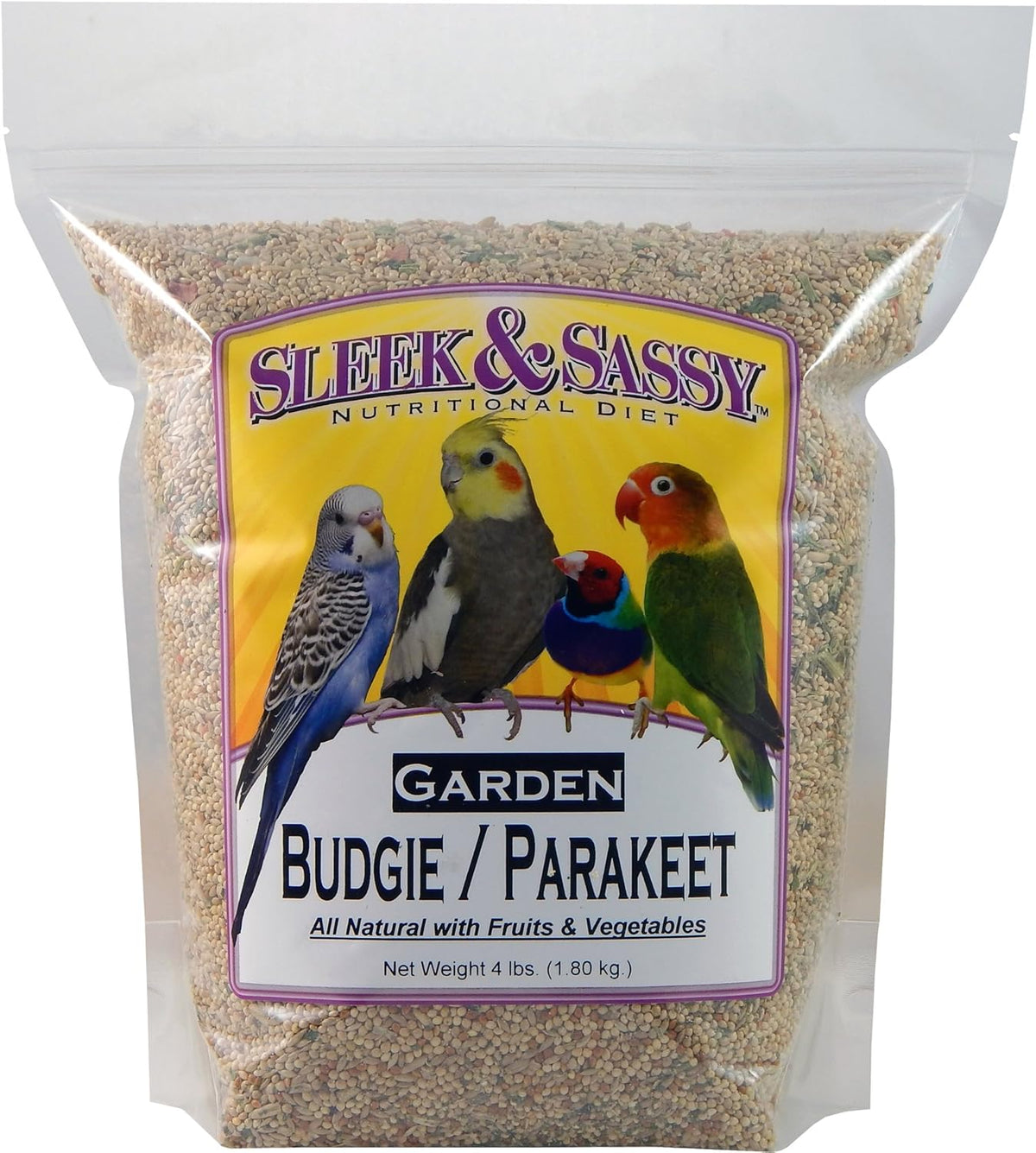 SLEEK & SASSY Garden Budgie (Parakeet) Food (4 lbs.)