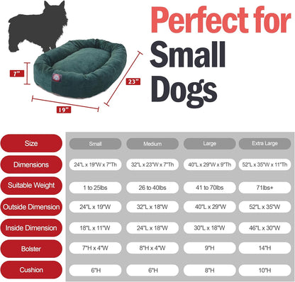 Majestic Pet Villa 24 Inch Shredded Memory Foam Dog Bed for Small Sized Dogs 24x19x7
