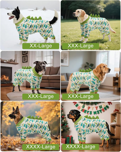 CuteBone Dinosaur Costume Dog Pajamas, Stretchy Spandex Crystal Velvet Sleepwear Coat for Small