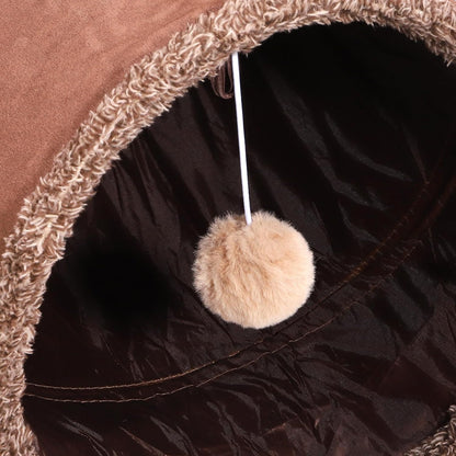 ZENFUN 51"x 12" Collasiple Cat Play Tunnel, Cats Tubes and Tunnels, Cat Foldable Hide and Seek