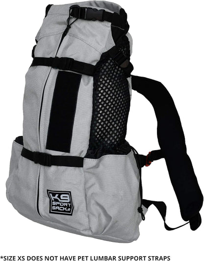 K9 Sport Sack Air 2 - X-Small, Light Grey - Ideal for Dogs with 9-12” Back Length - Durable