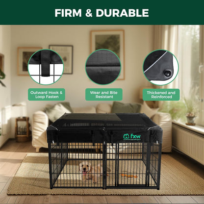FXW Homeplus Unleashed Indoor Dog Playpen - Stress-Free and Safe Play, Heavy Duty 32 Inch 8 Wire
