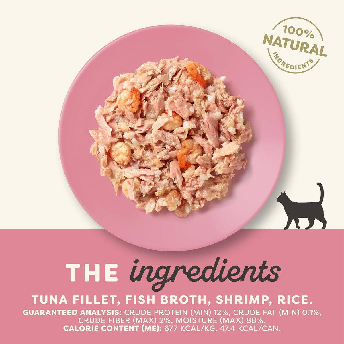 Applaws Natural Wet Cat Food, 24 Count, Limited Ingredient Canned Wet Cat Food, Tuna with Shrimp in